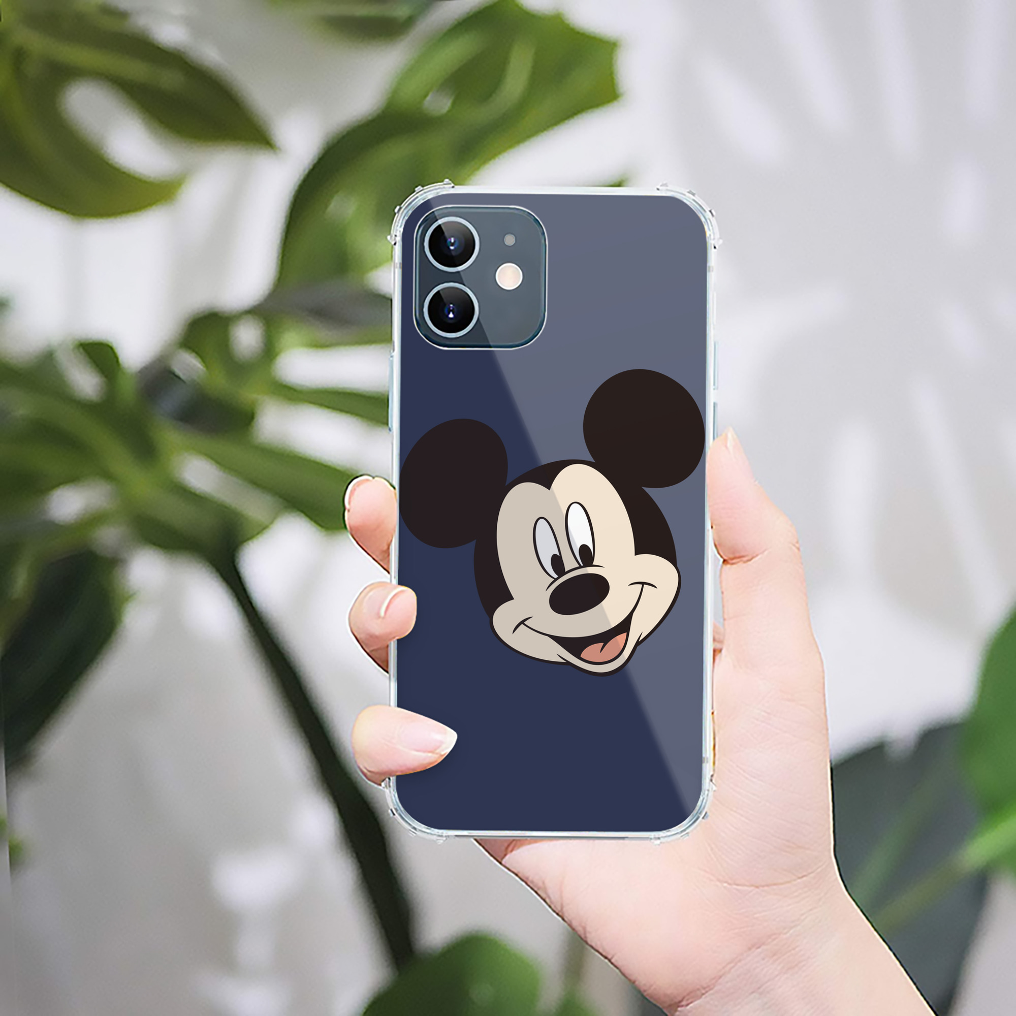 （画像用） ミッキーマウス Mickey Mouse 【iPhone 12シリーズ対応】透明スマホケース（クリアソフトケース）